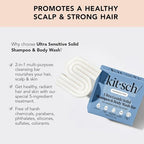 Buy now Kitsch 2-in-1 Shampoo Bar and Body Wash - Ultra Sensitive, Vegan & Natural, 5-Ingredient Formula Bar Soap for Hair & Body - Scent-Free, Paraben-Free - For Sensitive Scalp & Skin - 3.2 oz at indiglob india