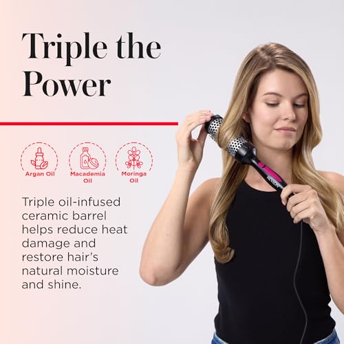 Buy now REVLON Perfect Match Hot Styler - Heated Brush to Style and Extend Blowouts, Hot Brush for Curls, Body, and Volume, Reduces Frizz and Boosts Shine at indiglob india