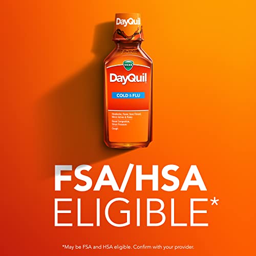 Buy now Vicks DayQuil Cold and Flu Relief Liquid Medicine, Non-Drowsy Powerful Multi-Symptom Daytime Relief for Headache, Fever, Sore Throat, Minor Aches and Pains, Nasal Congestion, Sinus Pressure, and Cough, 12 FL OZ at indiglob india