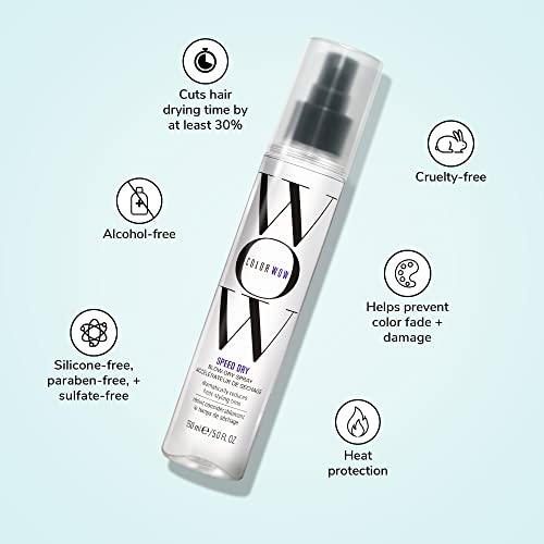 Buy now COLOR WOW Speed Dry Blow Dry Spray â€“ Cut Blow Dry Time by 30% | Heat Protectant, Prevent Breakage | Cruelty-Free & Gluten-Free at indiglob india