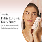 Buy now Kitsch Argan Milk Leave In Conditioner Spray â€“ Hair Detangler Spray for Curly, Wavy, Fine, Dry & Damaged Hair - Silicone-Free | Ideal Gifts for Women - 6.3oz at indiglob india
