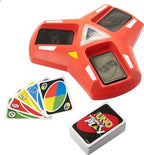 Buy now UNO Triple Play Card Game with Card-Holder Unit with Lights & Sounds & 112 Cards, Kid, Teen & Adult Game Night Gift Ages 7 Years & Older, HCC21 at indiglob india