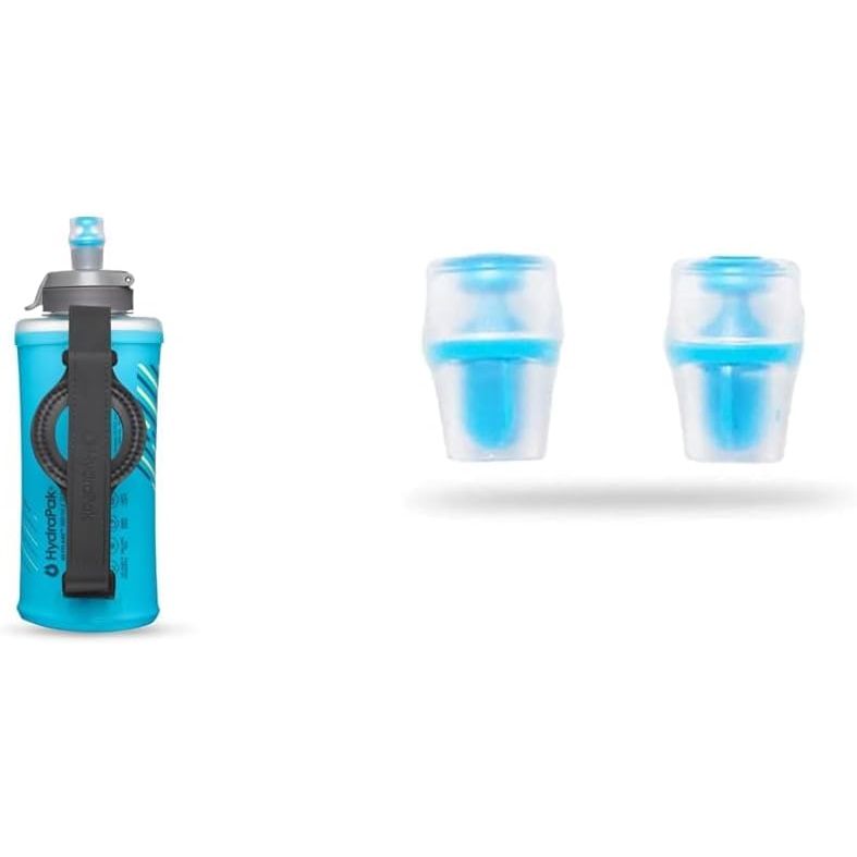 Buy now HydraPak SkyFlask Speed - Collapsible Handheld Running Water Bottle (350ml, 500ml, 500ml Insulated) - Adjustable Strap, Lightweight, Spill-Proof Cap BOTTLE + FLASK,HYDX181 at indiglob india
