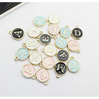 Buy now 130 Pieces Mixed 5 Color Letter Beads Enamel Metal Letter Charms Double Sided Initial Pendant A-Z Alphabet Charm for Necklace Bracelet Jewelry Making HM504 at indiglob india