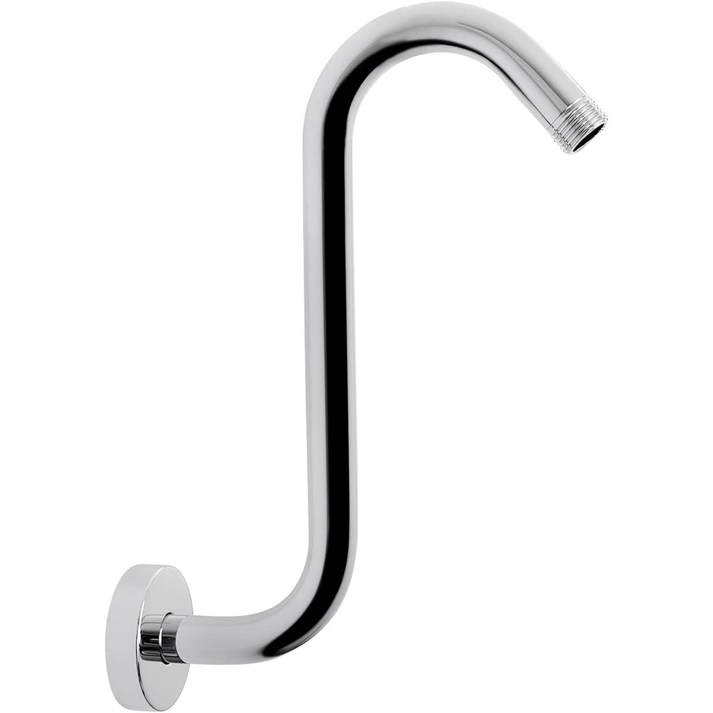 Buy now NearMoon S Shaped Shower Head Riser Arm, Shower Extender Arm with Flange, Standard 1/2" Connection- Bathroom Accessory, 10 Inch (1 Pack, Chrome) Chrome 1 at indiglob india