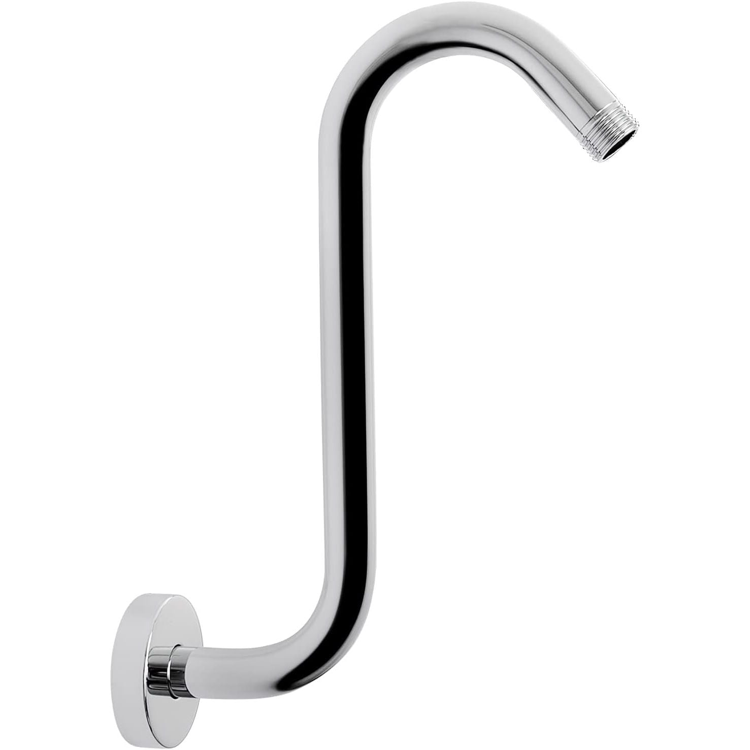 Buy now NearMoon S Shaped Shower Head Riser Arm, Shower Extender Arm with Flange, Standard 1/2" Connection- Bathroom Accessory, 10 Inch (1 Pack, Chrome) Chrome 1 at indiglob india