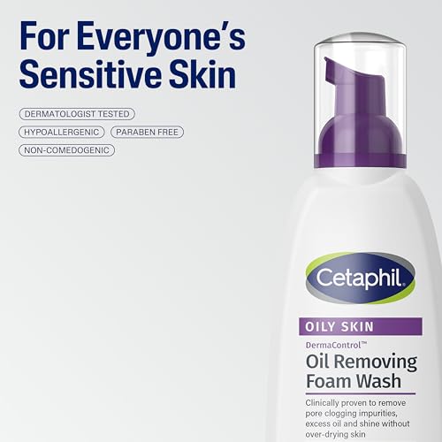 Buy now Cetaphil Pro Oil Removing Foam Wash, Foaming Facial Cleanser, Fragrance Free Formula Suitable for Sensitive Skin, 8 Fluid Ounce (Pack of 3) at indiglob india