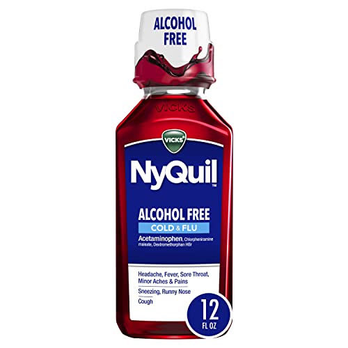 Buy now Vicks NyQuil, Alcohol Free, Cough, Cold & Flu Relief, Sore Throat, Fever & Congestion Relief, Berry, 12 Fl Oz at indiglob india