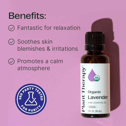 Buy now Plant Therapy Organic Lavender Essential Oil 100% Pure, USDA Certified Organic, Undiluted, Natural Aromatherapy for Diffusion & Topical Use, For Skin, Hair, Relaxation, Premium Therapeutic Grade 30 mL at indiglob india