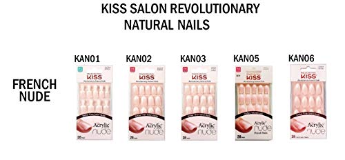 Buy now Kiss Salon Acrylic Nude French 28 Count Medium Length Flat (Pack of 2) at indiglob india