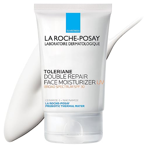 Buy now La Roche-Posay Toleriane Double Repair UV SPF Moisturizer for Face, Daily Facial Moisturizer with Sunscreen SPF 30, Niacinamide and Glycerin, Oil Free, Moisturizing Sun Protection at indiglob india