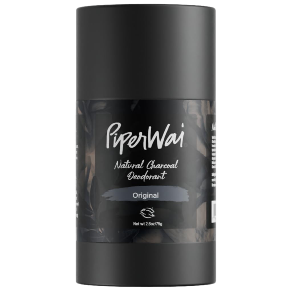 Buy now PiperWai Natural Deodorant w/Activated Charcoal | Odor Protection, Vegan, Aluminum Free, Shark Tank Product for Women & Men | Great for Travel, & Gifts | 2.6 oz (75g) Original Scented Stick at indiglob india