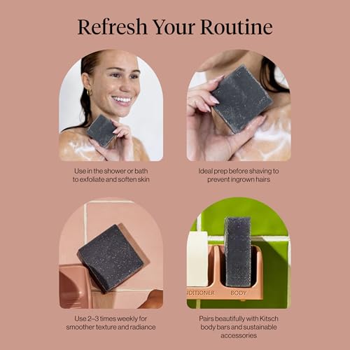 Buy now Kitsch Charcoal Soap Body Wash Bar â€“ Detoxifying Bar Soap with Activated Charcoal â€“ Gently Removes Excess Oil & Impurities, Clears Pores, Firms & Moisturizes Skin â€“ Made in USA - 4 oz at indiglob india