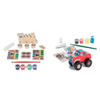 Buy now Melissa & Doug Created by Me! Paint & Decorate Your Own Wooden Vehicles Craft Kit For Kids 2 Pack – Monster Truck, Train at indiglob india