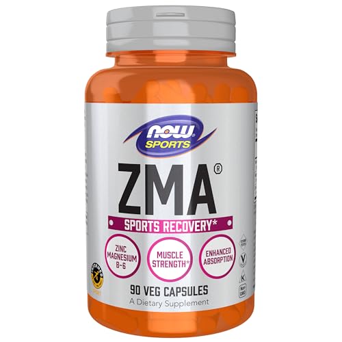 Buy now NOW Foods Sports Nutrition, ZMA (Zinc, Magnesium and Vitamin B-6), Enhanced Absorption, Sports Recovery*, 90 Capsules at indiglob india