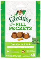 Buy now Greenies Feline Pill Pockets for Cats Soft Cat Treats, Chicken Flavor, 1.6 oz. Pouch, 45 Count at indiglob india
