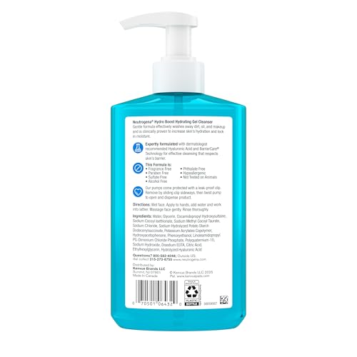 Buy now Neutrogena Hydro Boost Face Wash, Fragrance Free, Hydrating Facial Cleanser with Hyaluronic Acid, Daily Foaming Face Wash & Makeup Remover, Hypoallergenic Gel Cleanser, 16 fl. oz at indiglob india