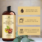 Buy now Handcraft Blends Jojoba Oil | 100% Pure and Natural | Ayurvedic Skin Care | Premium Grade Carrier Oil | Face | Skin | Hair | Massage | Cold-Pressed | Hexane-Free | 16 Fl Oz at indiglob india