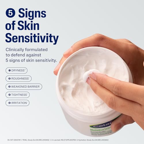 Buy now Cetaphil Face & Body Moisturizer, Hydrating Moisturizing Cream for Dry to Very Dry, Sensitive Skin, NEW 8.8 oz, Fragrance Free, Non-Comedogenic, Non-Greasy (Packaging May Vary) at indiglob india