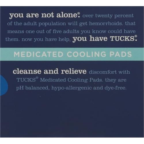 Buy now TUCKS Medicated Cooling Pads, 100 Count â€“ Pads with Witch Hazel, Cleanses Sensitive Areas, Protects from Irritation, Hemorrhoid Treatment, Medicated Pads Used By Hospitals at indiglob india