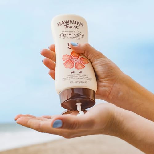 Buy now Hawaiian Tropic Sunscreen Sheer Touch Broad Spectrum Sun Care Sunscreen Lotion - SPF 15, 8 Ounce at indiglob india