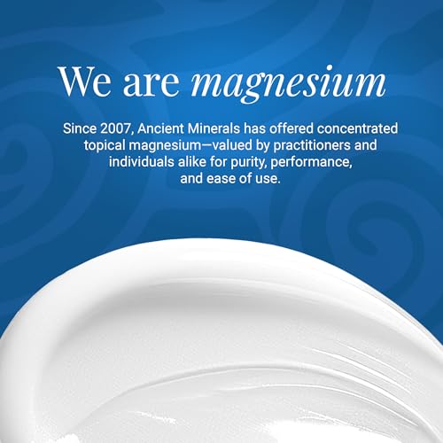 Buy now Ancient Minerals Magnesium Lotion â€“ Zechstein Magnesium Chloride Cream with Shea Butter, Organic Oils & Hyaluronic Acid for Skin Hydration, Non-Greasy Body Lotion, 5oz at indiglob india