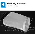 Buy now Nylon Mesh Filter Socks 7 Inch Ring 150 Micron 16 Inch Long NMO Aquarium Filter Bags -1Pack (150 Micron 7" x 16") at indiglob india