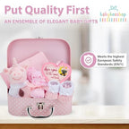 Buy now Baby Box Shop Baby Girl Gift Set - Pink Keepsake Box with 7 Essentials for Newborn Girl at indiglob india