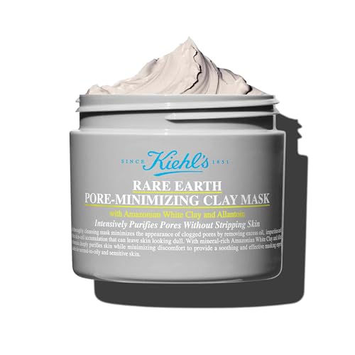 Buy now Kiehl's Rare Earth Pore Minimizer Face Mask, with Bentonite and Amazonian White Clay and Allantoin, Oil Absorbing Facemask for Normal to Oily Skin - 4.2 fl oz at indiglob india