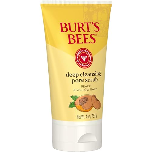 Buy now Burt's Bees Deep Cleansing Pore Scrub with Peach and Willow Bark, 4 Ounces, Pack of 3 at indiglob india