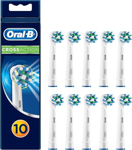 Buy now Oral-B Pro Cross Action Toothbrush Heads for Electric Toothbrush, Pack of 10, Suitable for a Post Box at indiglob india