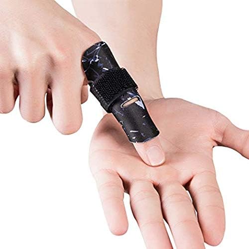 Buy now Kuangmi Finger Sleeve Support Protector Finger Splint Brace Use for Pain Relief and Preventing Sports Injuriesï¼ˆS/M, Blue XXL(Pack of 1) Black at indiglob india