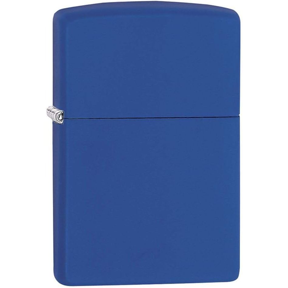 Buy now Zippo 218 Classic Black Matte Pocket Lighter Royal Blue No Logo at indiglob india