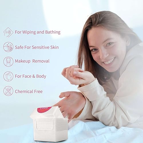 Buy now Disposable Face Towels, Extra Thick, 40 Count, Natural, Skin Cleansing Wipes at indiglob india