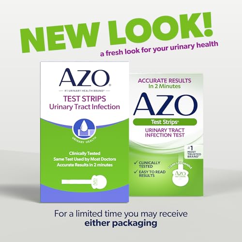 Buy now AZO Urinary Tract Infection (UTI) Test Strips, Accurate Results in 2 Minutes, Clinically Tested, Easy to Read Results, Clean Grip Handle, #1 Most Trusted Brand, 3 Count at indiglob india