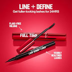 Buy now REVLON ColorStay Lash Serum + Liner, Waterproof Eyeliner, Healthier Looking Eyelashes, Smudge-Resistant Flexible Brush Tip, 001 Blackest Black at indiglob india