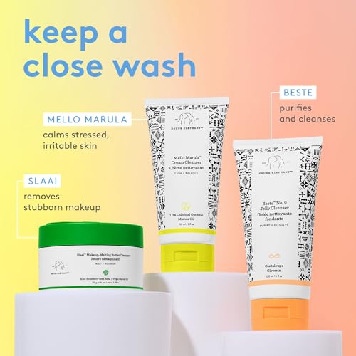 Buy now Drunk Elephant Mello Marula Cream Cleanser - 150 ml/5 fl oz - Calming Face Wash - Clean Clinical Skincare - Cruelty-Free - Dermatologist-Tested - Free of Essential Oils, Silicones, and Fragrance at indiglob india