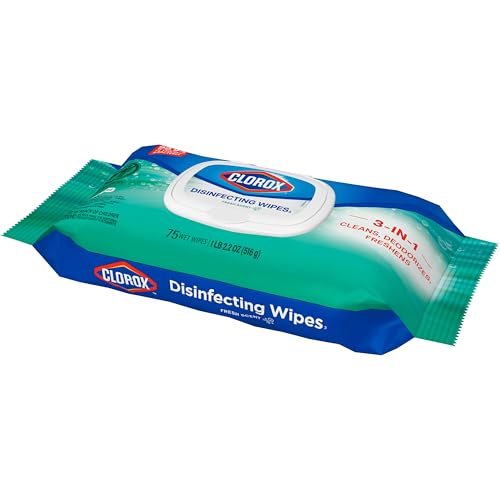 Buy now Clorox Disinfecting Wipes, Bleach Free Cleaning, Crisp Lemon, 75 Count (Pack May Vary) at indiglob india