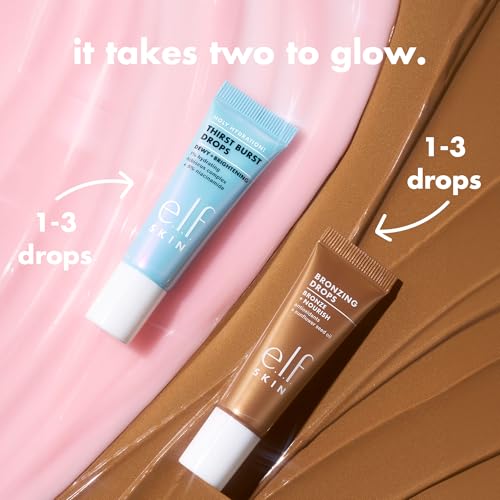 Buy now e.l.f. SKIN The Hottest Drops Duo, Holy Hydration! Thirst Burst & Bronzing Skincare Set, For A Dewy, Sun-Kissed Look, Vegan & Cruelty-Free at indiglob india