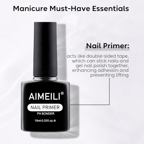 Buy now AIMEILI Nail Prep Bond Primer, U V LED Gel Foundation for Acrylic Powder and Builder Nail Gel at indiglob india