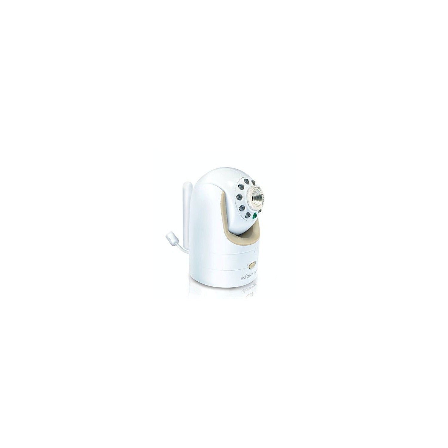 Buy now Infant Optics DXR-8 480p Video Baby Monitor, Non-WiFi Hack-Proof FHSS Connection, Interchangeable Lenses, Pan Tilt Zoom, LED Sound Bar, Night Vision, and Two-way Talk, low battery at indiglob india