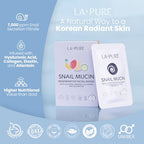 Buy now LA PURE Snail Mucin Mask – 10ct Korean Sheet Mask Pack for Signs of Aging, Aid Skin Repair & Hydration – Pure Snail Mask for Face with Collagen & Hyaluronic Acid – Cruelty-Free Hydrating Sheet Mask at indiglob india