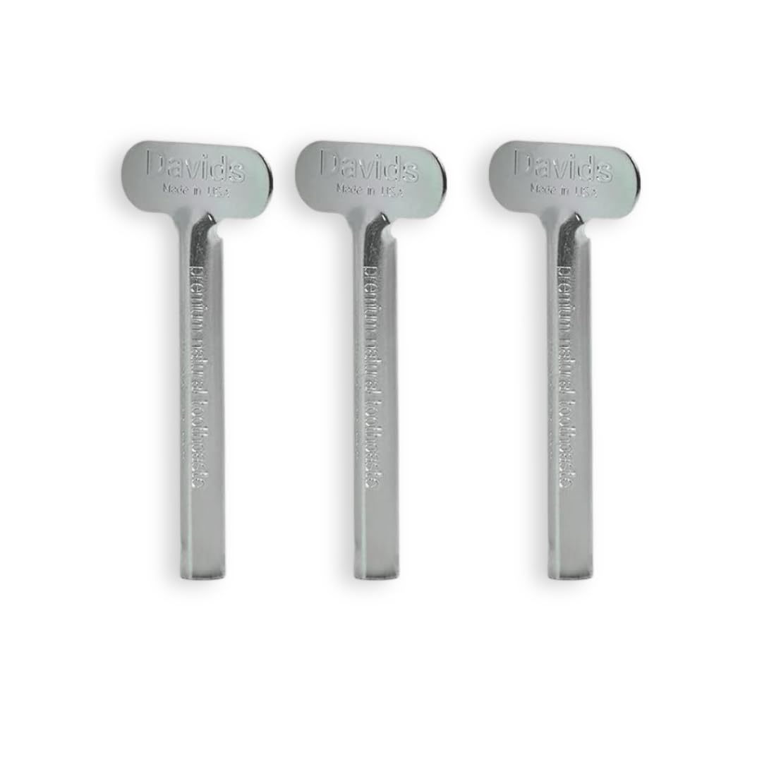 Davids Toothpaste Tube Squeezer Recyclable Metal Made in USA 3 Pack