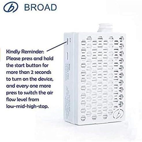 Buy now BROAD Breathe Easier AirPro Mask Rechargeable Reusable Air Purifying Respirator with a HEPA Filter at indiglob india