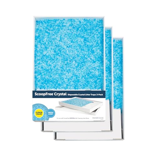 Buy now PetSafe ScoopFree Disposable Crystal Cat Litter Tray - Easy Cleaning Box - Refill Tray for Electric Litter Box - Fragrance Free - 4.3 lb Bags - 6 Pack at indiglob india