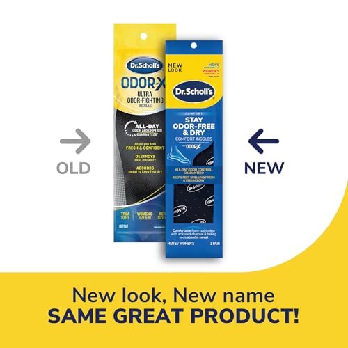 Buy now Dr. Scholl'sÂ® Stay Odor-Free & Dry Comfort Insoles with Odor-XÂ®, Unisex Inserts, 1 Pair, Full Length Trim to Fit Men's Shoe Sizes (7-13) and Women's Shoe Sizes (5-10) at indiglob india