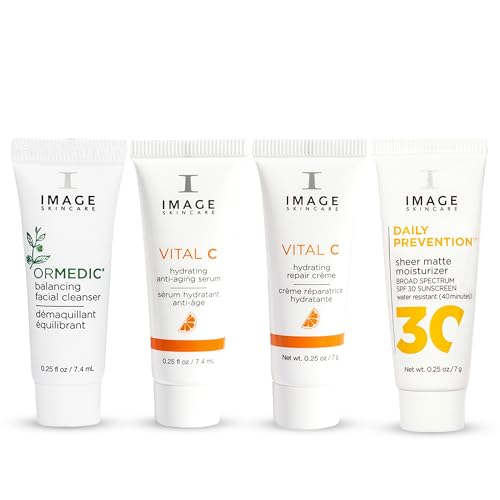 Buy now IMAGE Skincare, Five Star Favorites Introductory Skin Care 4 Step Regimen Set for Brighter, Healthier Looking Skin, Travel Size at indiglob india