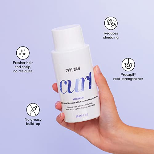 Buy now COLOR WOW Curl Wow Hooked 100% Clean Shampoo with Root-Locking Technology Æ’?? Rich-lathering, sulfate-free formula leaves no residues + helps anchor hair to stop shedding at indiglob india