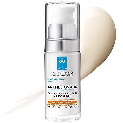 Buy now La Roche-Posay Anthelios AOX Daily Antioxidant Serum with SPF, Face Moisturizer with Sunscreen and Vitamin C & E, Oil Free Face Sunscreen for Sensitive Skin, Moisturizing Sun Protection at indiglob india