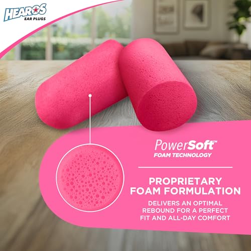 Buy now HEAROS Sleep Pretty in Pink Ear Plugs For Sleeping, 14 Pair (Pack of 1) at indiglob india